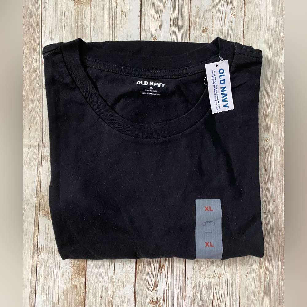 🆕 Old Navy Men’s Crew-Neck Short Sleeve T-Shirt Black XLarge XL - Picture 8 of 11